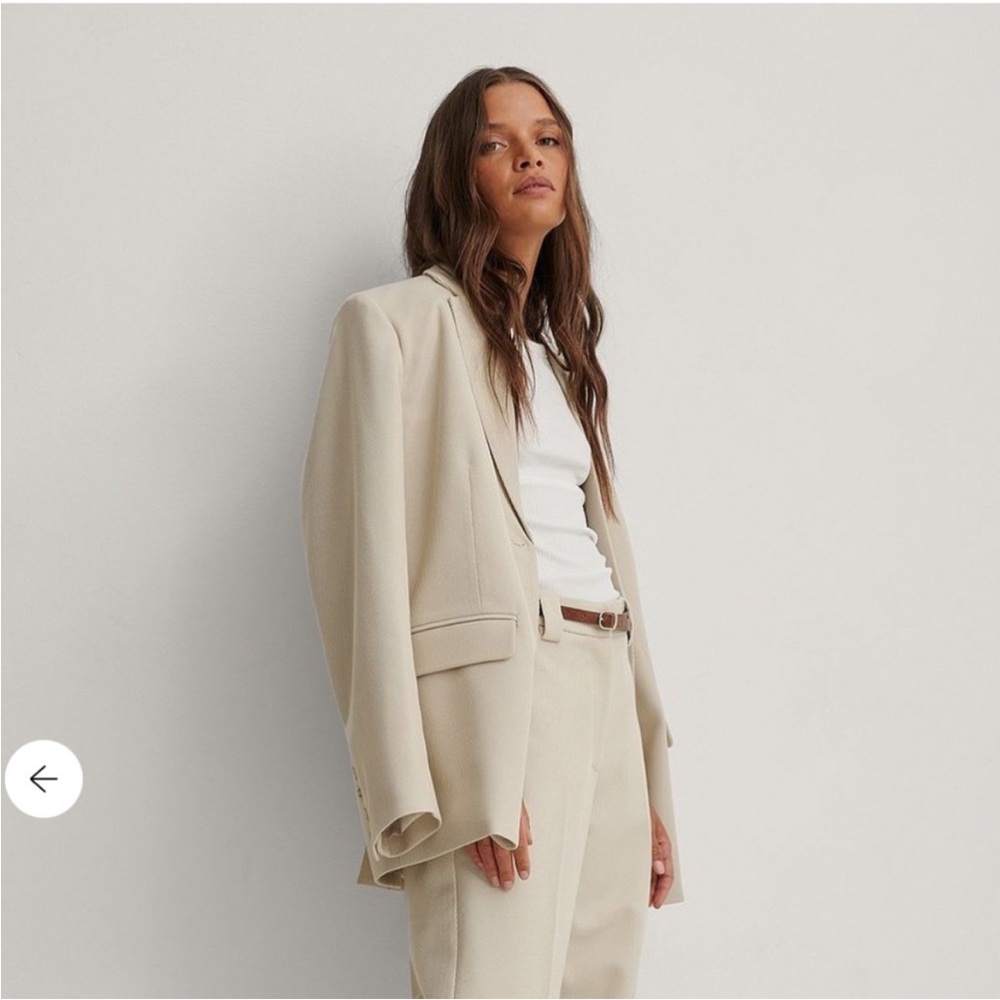 NaKd Cream Twill Blazer